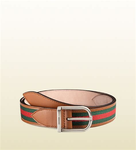 gucci nylon web leather belt with round buckle|extra wide Gucci belt.